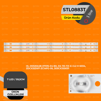 Skytech HL-00320A28-0701S-04, 180.DT0-321800, HL-00320A28 Tv Led Bar-